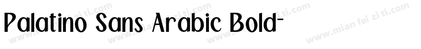 Palatino Sans Arabic Bold字体转换